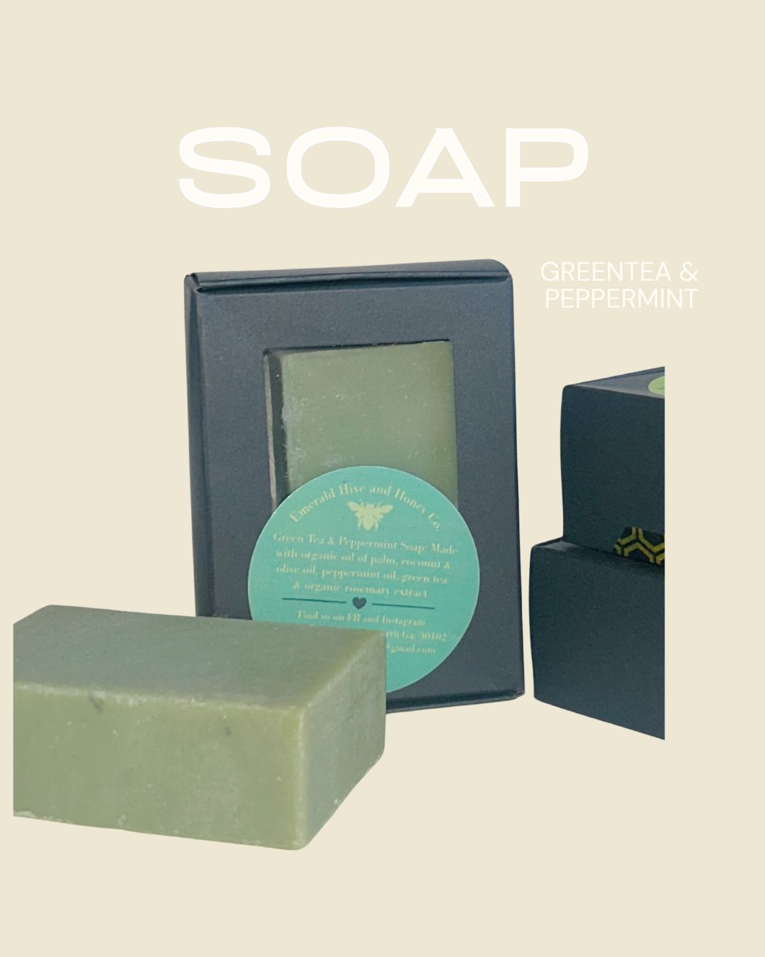 Green tea & Peppermint Soap Bar